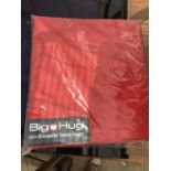 A BIG HUG 'LONDON' BEAN BAG IN RED , 140CM X 18OCM, HEAVY DUTY POLYESTER, STAIN AND WATER