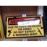 A METAL WARNING SIGN