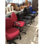 SIX MODERN OFFICE CHAIRS