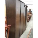 A REMPLOY TEAK THREE PIECE BEDROOM SUITE - TWO WARDROBES AND A DRESSING TABLE