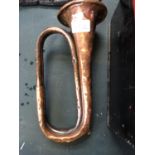 A VINTAGE COPPER GEORGE POTTER & CO ALDERSHOT BUGLE