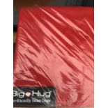 A BIG HUG 'LONDON' BEAN BAG IN RED , 140CM X 18OCM, HEAVY DUTY POLYESTER, STAIN AND WATER