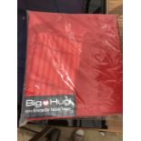 A BIG HUG 'LONDON' BEAN BAG IN RED , 140CM X 18OCM, HEAVY DUTY POLYESTER, STAIN AND WATER