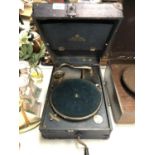 A VINTAGE 'DECCA' RECORD PLAYER