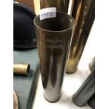 A VINTAGE BRASS 75MM 1931 SHELL