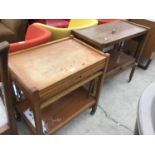 TWO VINTAGE DRINKS TROLLEYS