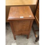 A VINTAGE MAHOGANY CABINET WITH LOWER DRAWER