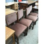 A SET OF FOUR DINING CHAIRS
