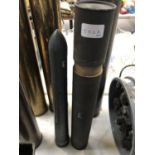 A 40MM DRILL ROUND BOFORS SHELL WITH ORIGINAL CASE