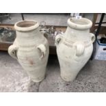 TWO LARGE STONE VASES