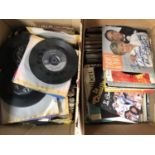 TWO BOXES OF RECORDS SINGLES