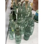 A LARGE COLLECTION OF GLASS BOTTLES