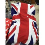 TWO NEW X LARGE DOG BEDS WITH UNION JACK DESIGNS 145CM X 95CM