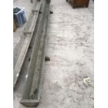 A VINTAGE WOODEN TROUGH 12FT LONG