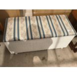 A LLOYD LOOM STYLE BLANKET CHEST