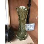 A WHITEFRIARS SAGE GREEN BARK VASE