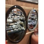 TWO FRAMED MIRRORS