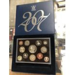 UNITED KINGDOM 2007 PROOF COIN YEAR SET , ROYAL MINT , 12 COINS , PLUS COA . PRISTINE CONDITION