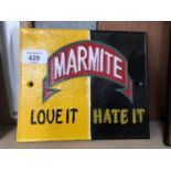 A CAST IRON 'MARMITE' SIGN