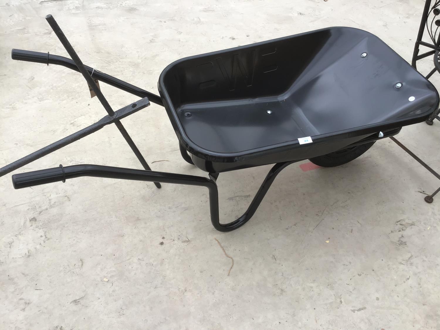 A NEW HEAVY DUTY WHEELBARROW