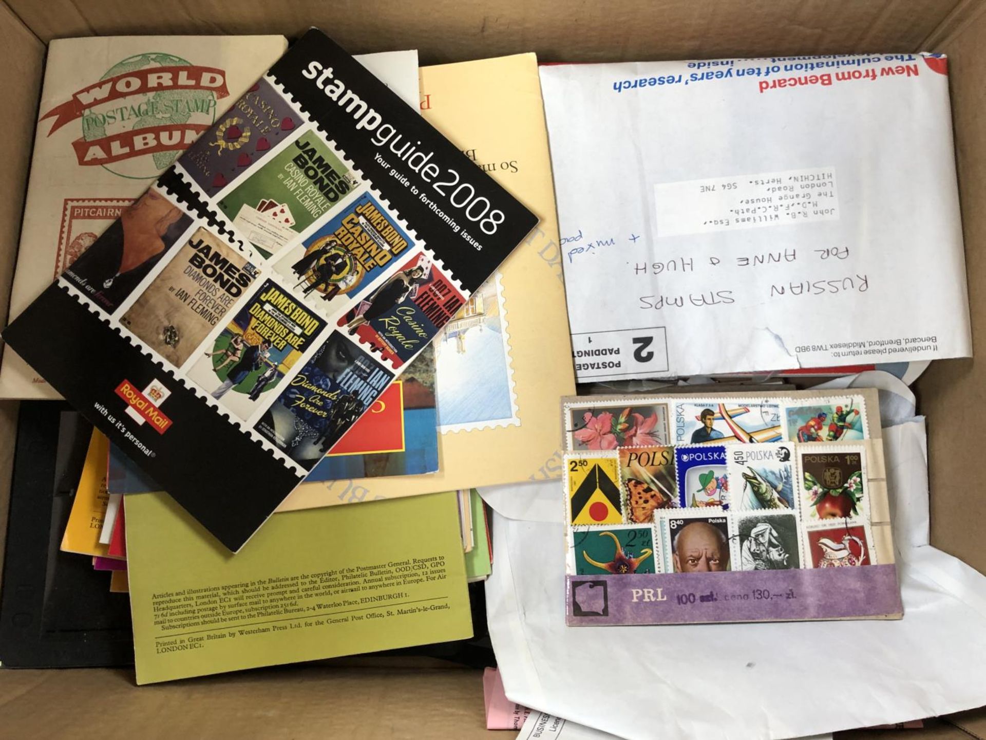 A LARGE BOX OF STAMPS, LOOSE EXAMPLES, ALBUMS ETC - Image 2 of 2