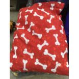 FOUR NEW DOG BEDS OF VARIOUS DESIGN 90CM X 70CM