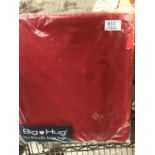 A BIG HUG 'LONDON' BEAN BAG IN RED , 140CM X 18OCM, HEAVY DUTY POLYESTER, STAIN AND WATER