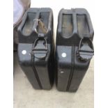 TWO VINTAGE 20L JERRY CANS
