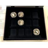 FOUR SILVER PROOF COINS IN CASE