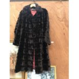 A 'SAGA MINK' LONG LADIES FUR JACKET