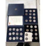 THREE CASES OF COMMEMORATIVE COINS