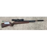 A DAYSTATE ENGLAND 'HUNSTMAN' SWP 2000 PSI AIR RIFLE WITH SCOPE, SPARES OR REPAIRS, (AIR LEAK)