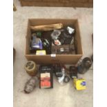 VARIOUS CAR PARTS, CAMPING STOVE, ETC