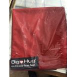 A BIG HUG 'LONDON' BEAN BAG IN RED , 140CM X 18OCM, HEAVY DUTY POLYESTER, STAIN AND WATER