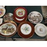 A GROUP OF TWELVE PICTURE PLATES TO INCLUDE 'YORKSHIRE' IRONSTONE POTTERY