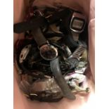 A LARGE COLLECTION OF WRIST WATCHES