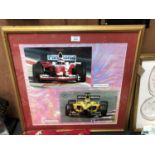 A GILT FRAMED F1 FORMULA ONE RACING PICTURE