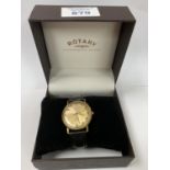 A GENTS BOXED 'ROTARY' WRIST WATCH