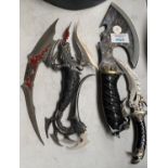 THREE MYTHOLOGY FANTASY DECOR KNIVES