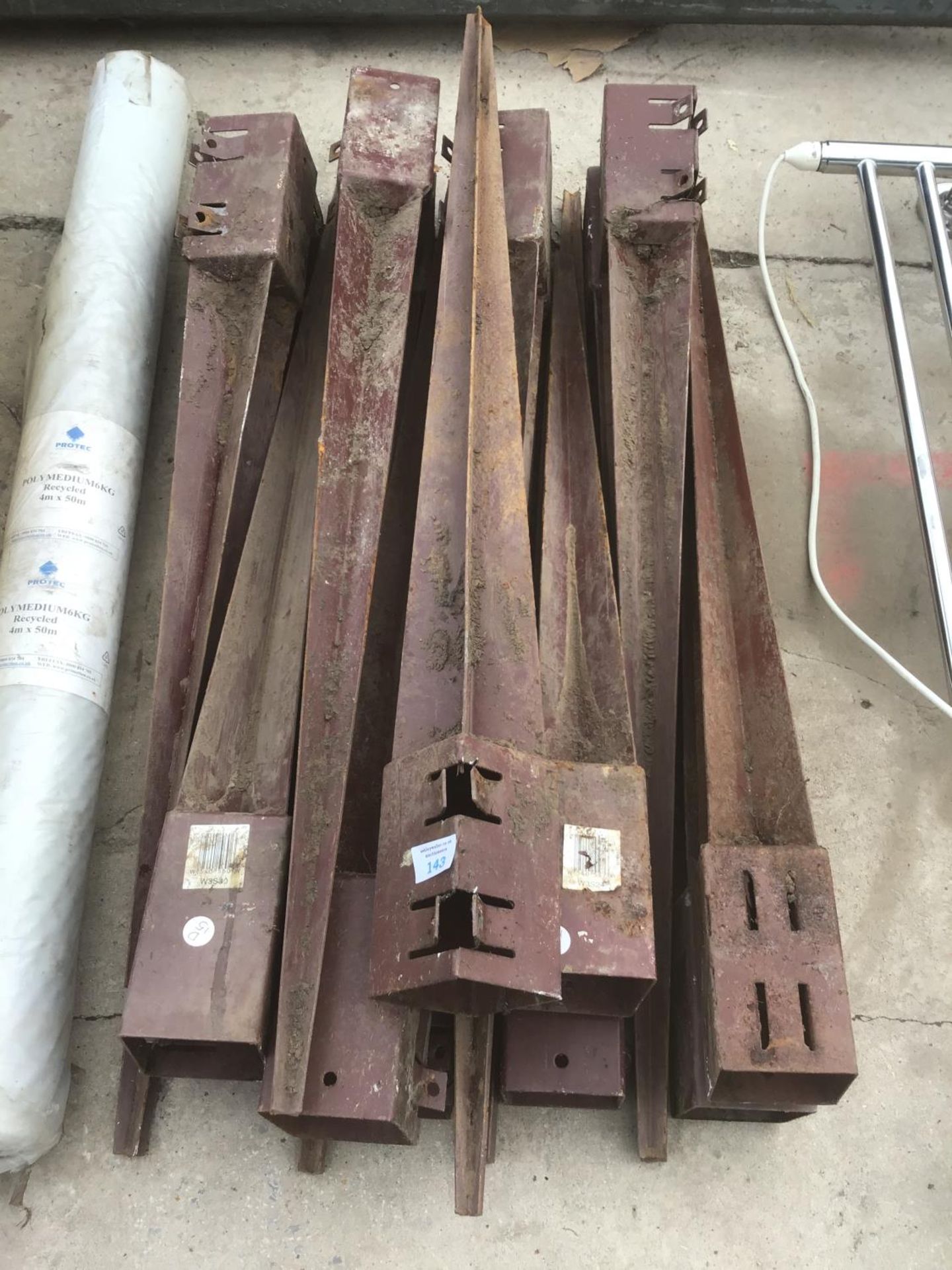 SIXTEEN METAL POST HOLDERS