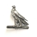 A STAMPED SILVER 'BIRD OF PREY' PIN BROOCH