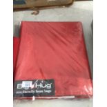 A BIG HUG 'LONDON' BEAN BAG IN RED , 140CM X 18OCM, HEAVY DUTY POLYESTER, STAIN AND WATER