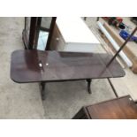 A MAHOGANY DROP END SOFA TABLE