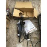 AN AS NEW AND BOXED RYOBI ANGLE GRINDER IN BOX WITH INSTRUCTIONS IN WORKING ORDER