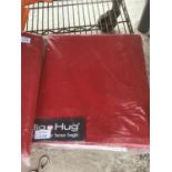 A BIG HUG 'LONDON' BEAN BAG IN RED , 140CM X 18OCM, HEAVY DUTY POLYESTER, STAIN AND WATER