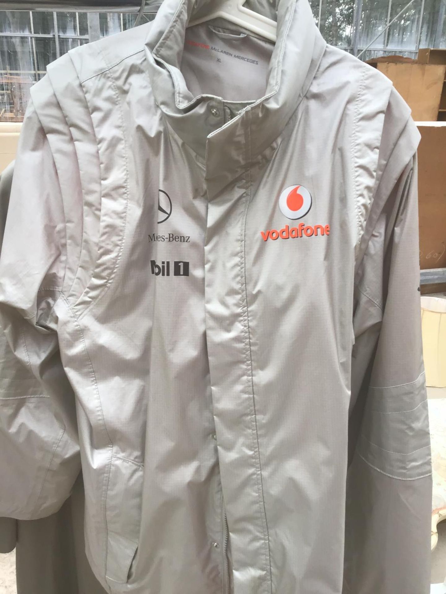 THREE XL COATS TO INCLUDE A MCLAREN VODAFONE MERCEDES JACKET, A WIERD FISH AND A DANNIMAC RAINCOAT - Image 3 of 8