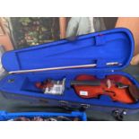 A STENTOR STUDENT VIOLIN WITH BOW AND CASE