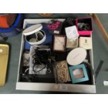 A TRAY OF BOXED COSTUME JEWELLERY