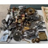 AN ASSORTMENT OF METAL WARE ITEMS