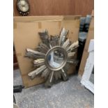 A LARGE SNOWFLAKE DESIGN MODERN MIRROR (NEW AND BOXED)